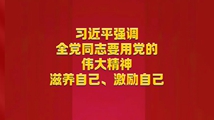用党的伟大精神滋养自己、激励自己