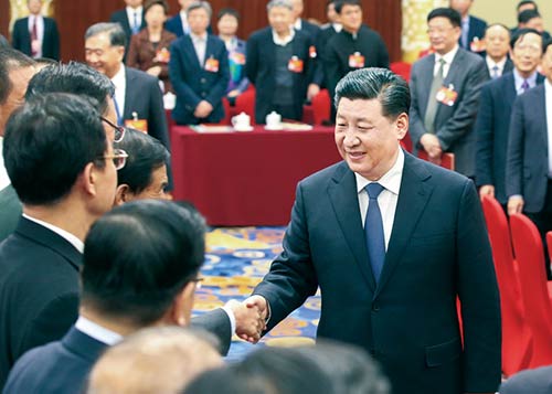 2019年3月4日下午,中共中央总书记、国家主席、中央军委主席习近平看望参加全国政协十三届二次会议的文化艺术界、社会科学界委员,并参加联组会,听取意见和建议。 2019年3月4日下午,中共中央总书记、国家主席、中央军委主席习近平看望参加全国政协十三届二次会议的文化艺术界、社会科学界委员,并参加联组会,听取意见和建议。