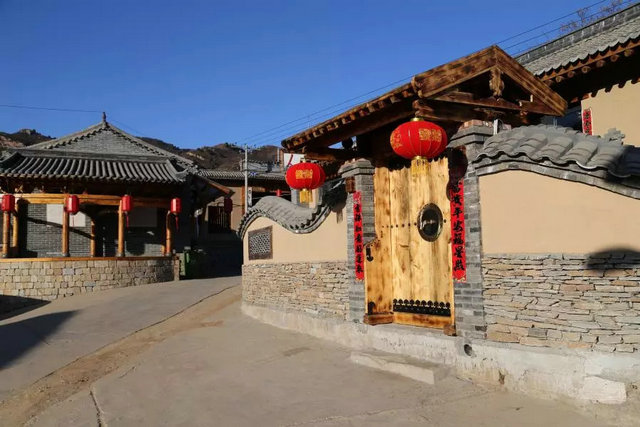 河北省阜平县顾家台村新貌(2017年1月30日摄)。