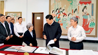 在敦煌研究院座谈时的讲话