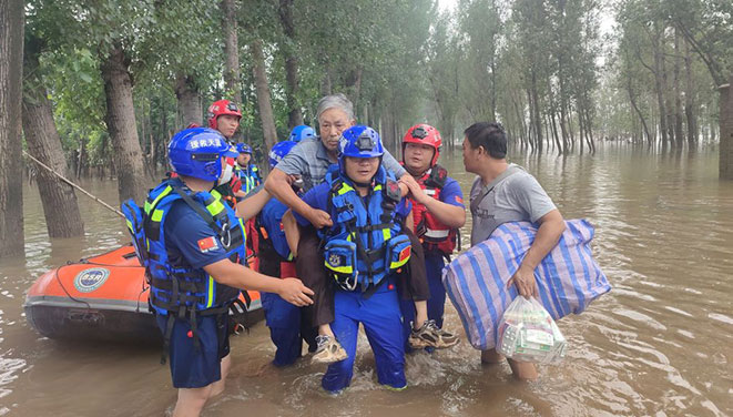 以习近平同志为核心的党中央坚强有力指挥河北防汛抗洪救灾